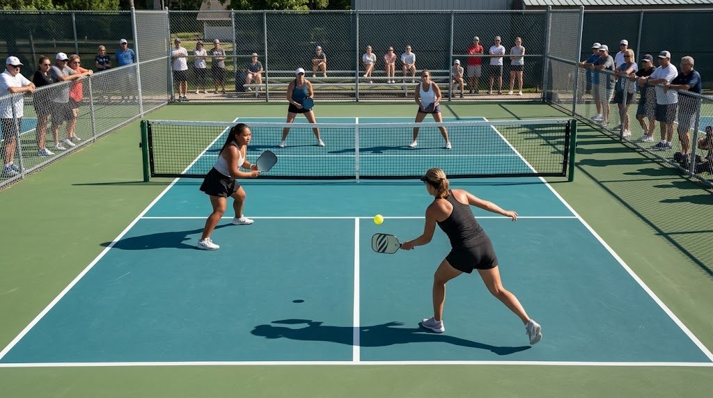 Pickleball editorial illustration
