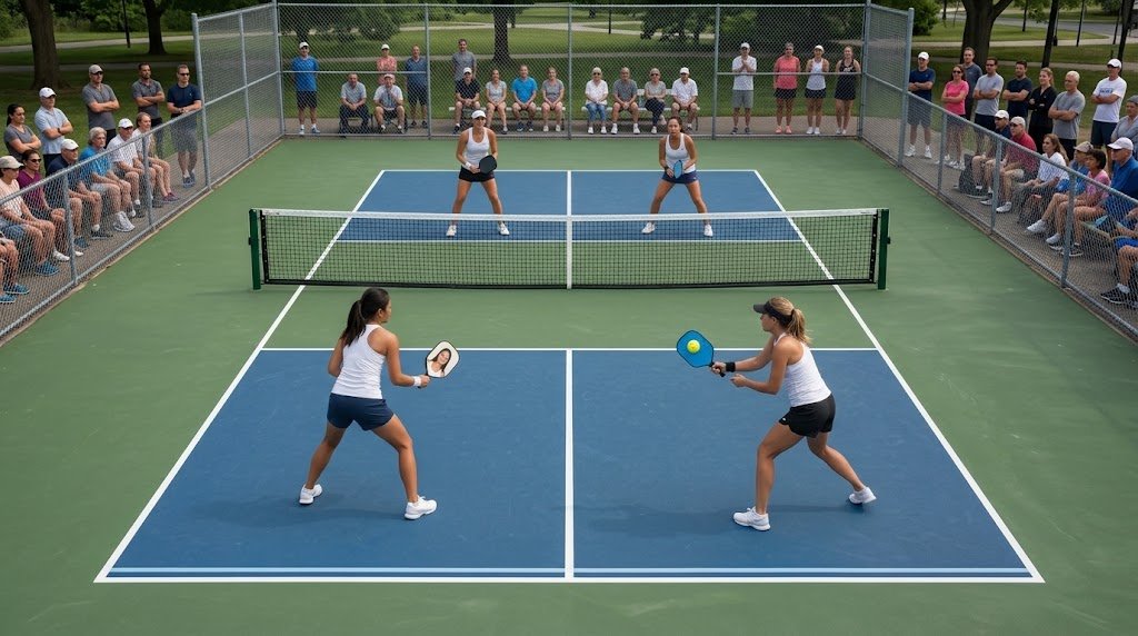 Pickleball editorial illustration