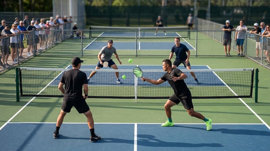 Pickleball editorial artwork