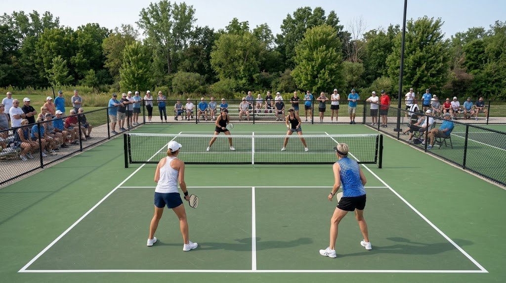 Pickleball editorial artwork