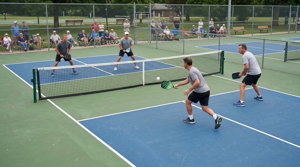 Pickleball editorial illustration