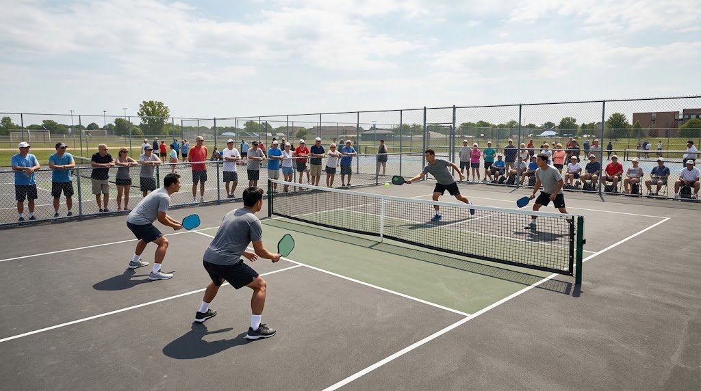 Pickleball editorial illustration