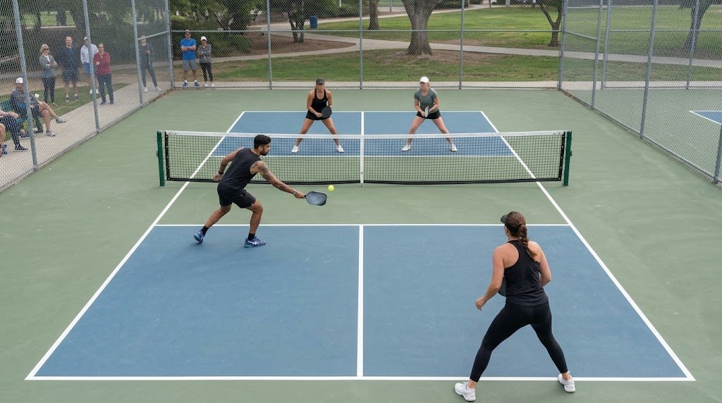 Pickleball editorial illustration