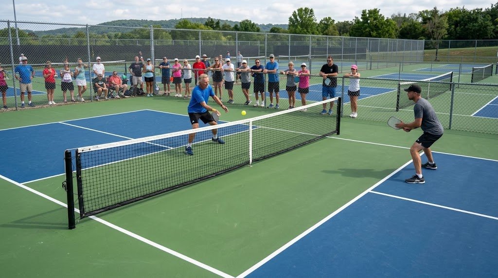 Pickleball editorial illustration