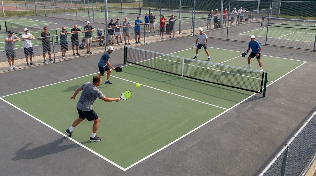 Pickleball editorial illustration