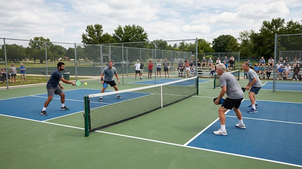 Pickleball editorial artwork