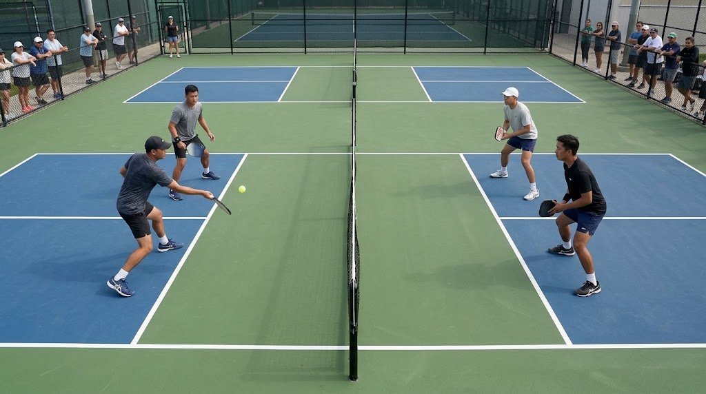 Pickleball editorial artwork