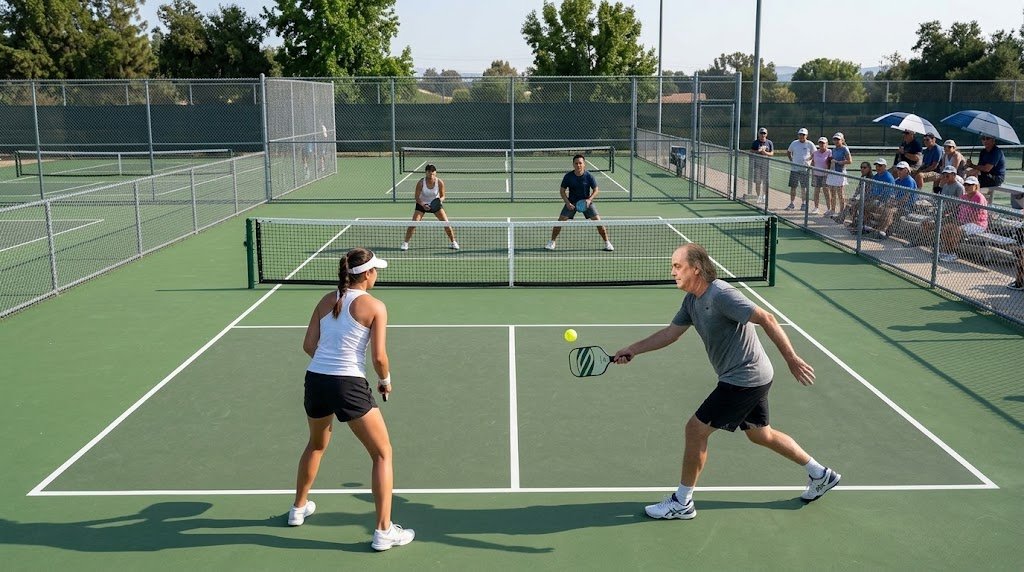 Pickleball editorial artwork
