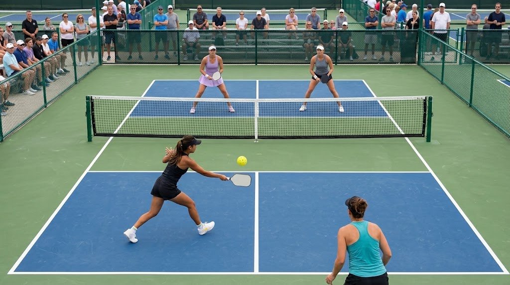 Pickleball editorial illustration