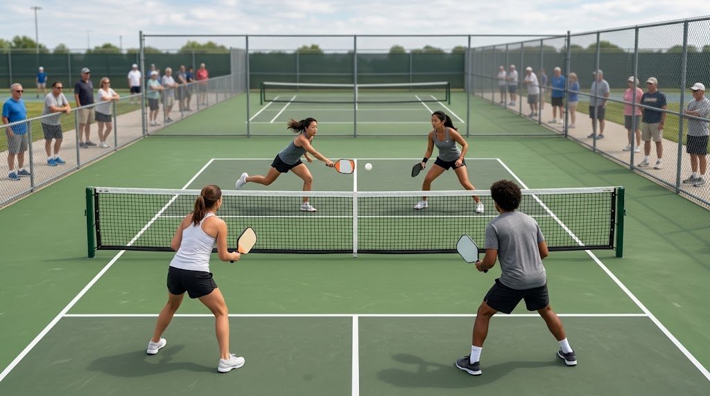 Pickleball editorial artwork