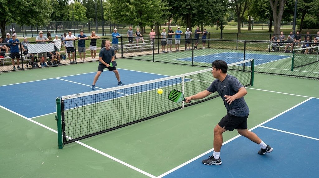 Pickleball editorial artwork