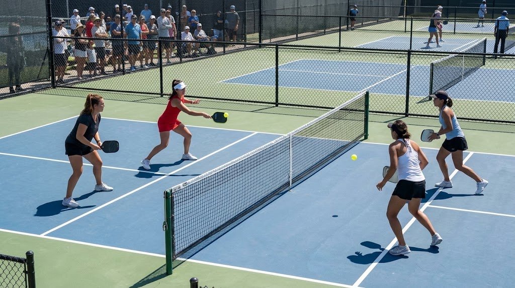Pickleball editorial illustration