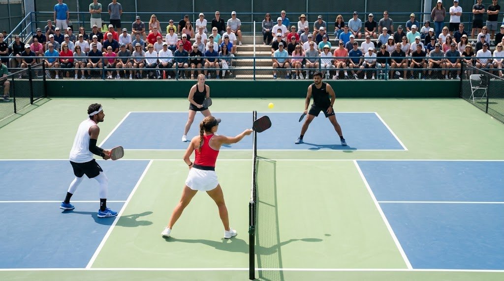 Pickleball editorial artwork