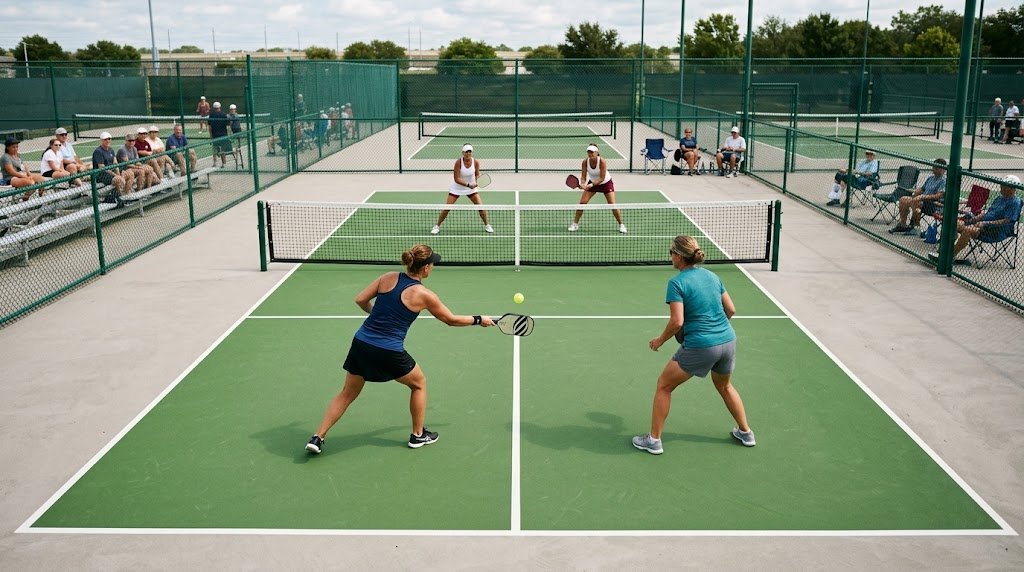 Pickleball editorial artwork
