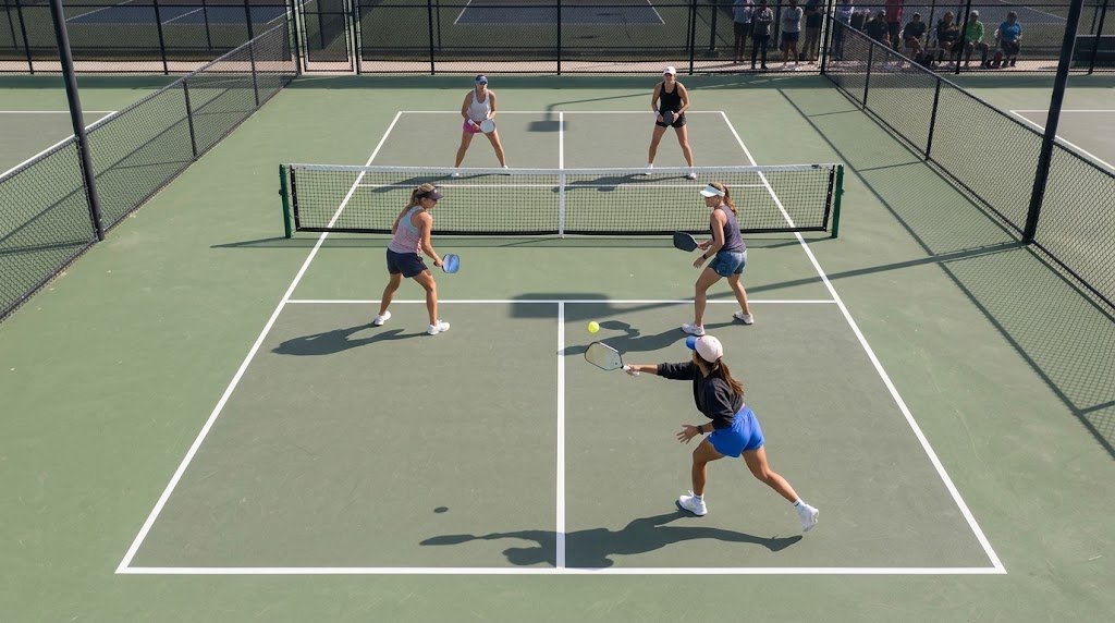 Pickleball editorial illustration