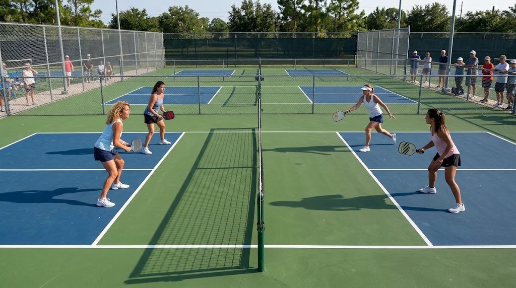 Pickleball editorial illustration