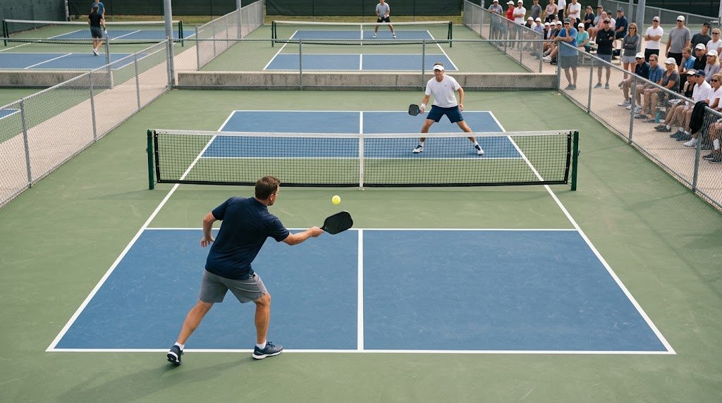 Pickleball editorial artwork