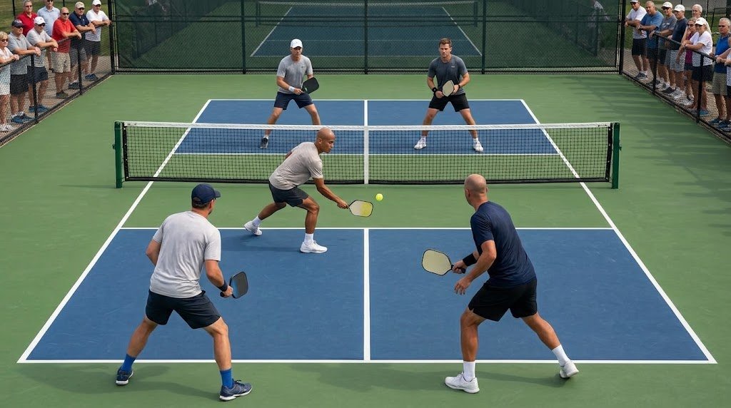 Pickleball editorial illustration