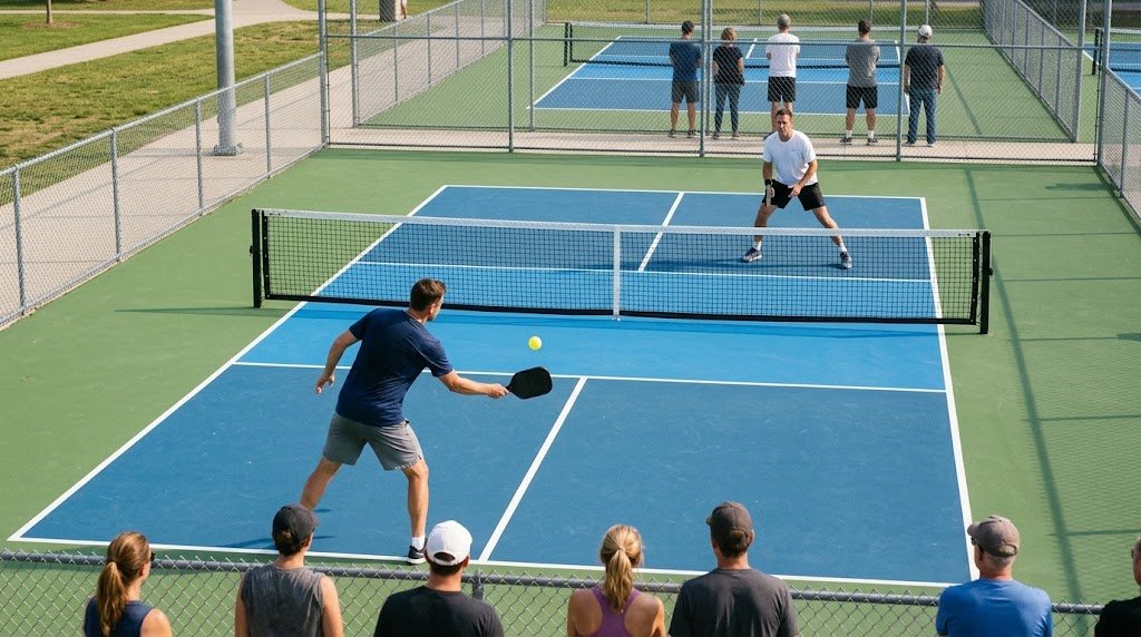 Pickleball editorial illustration