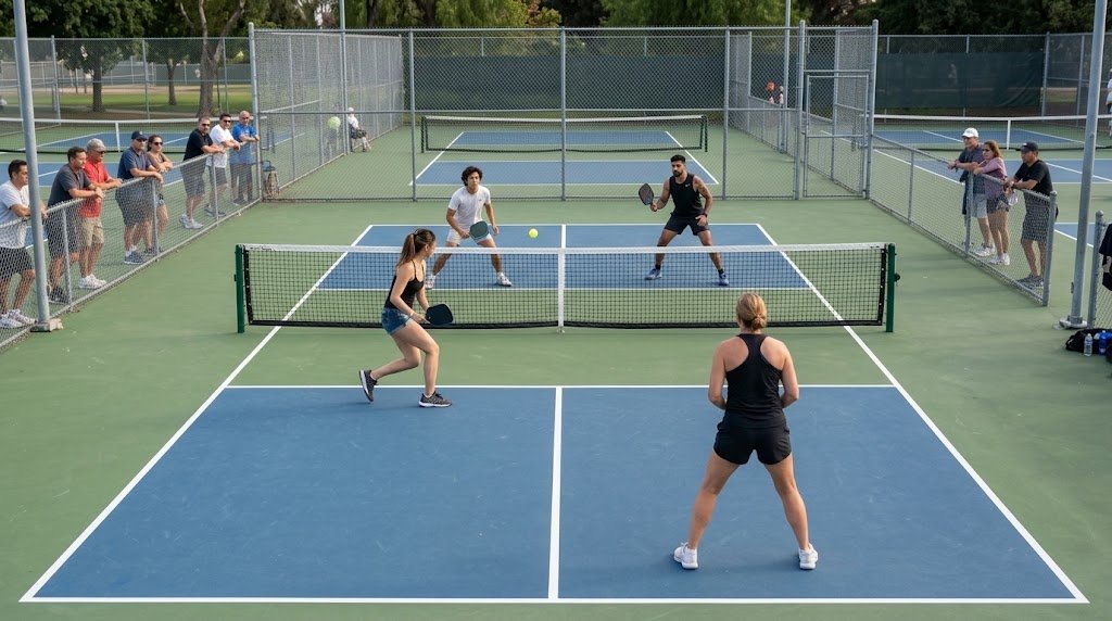 Pickleball editorial artwork