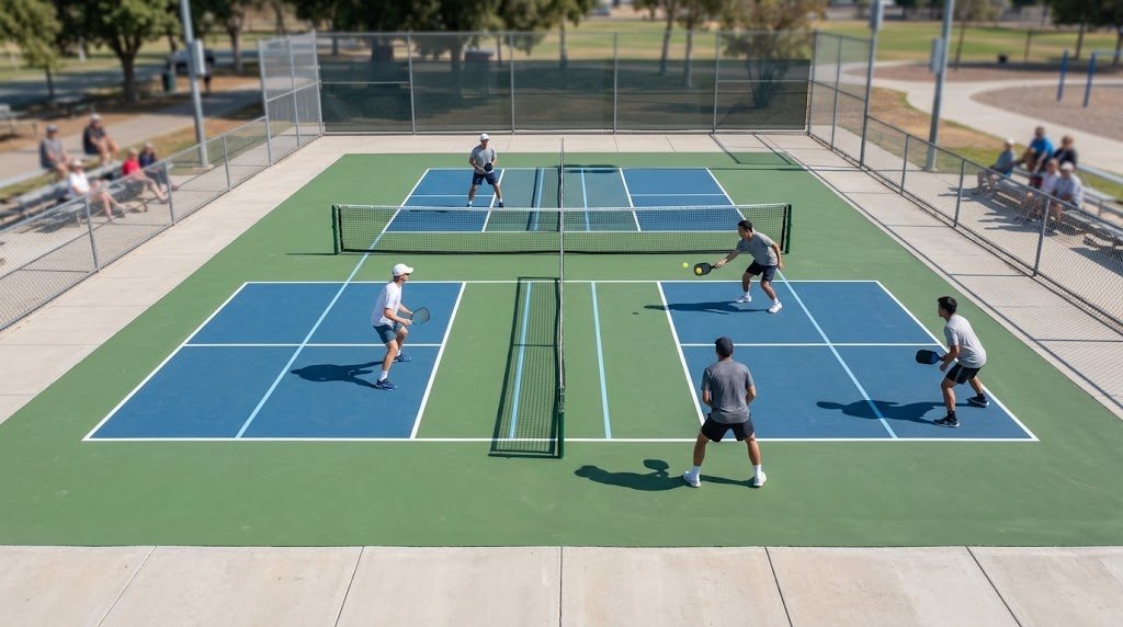 Pickleball editorial illustration