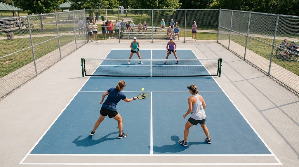 Pickleball editorial artwork