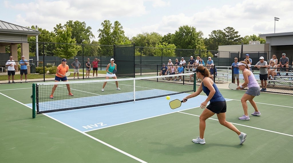 Pickleball editorial artwork