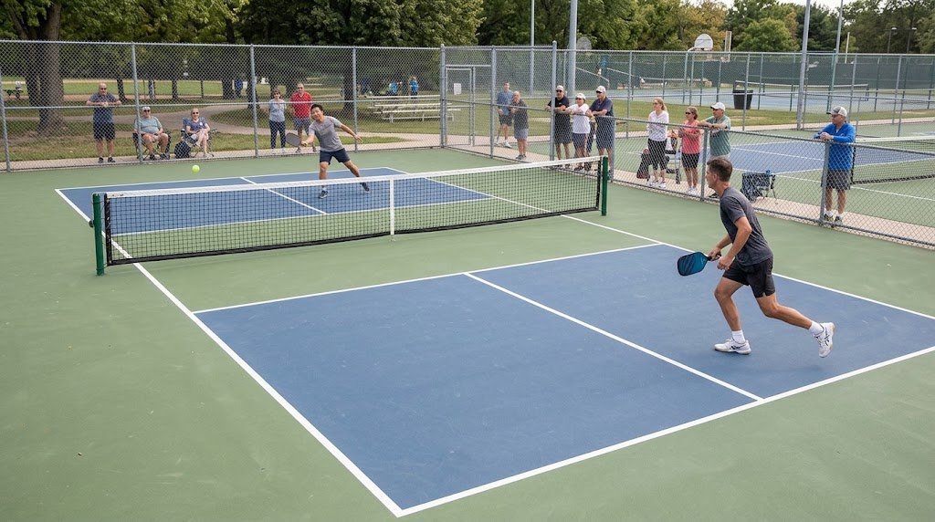Pickleball editorial artwork