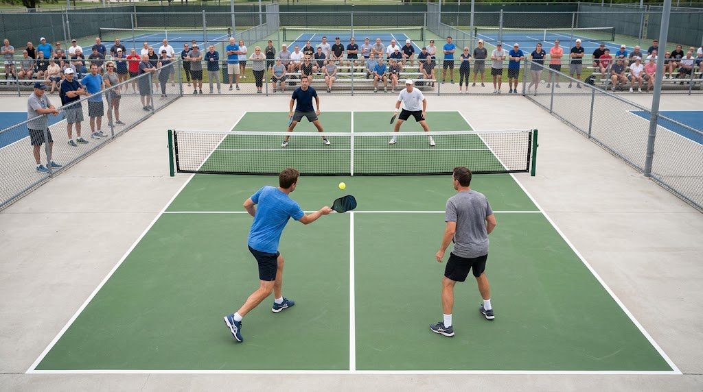 Pickleball editorial artwork
