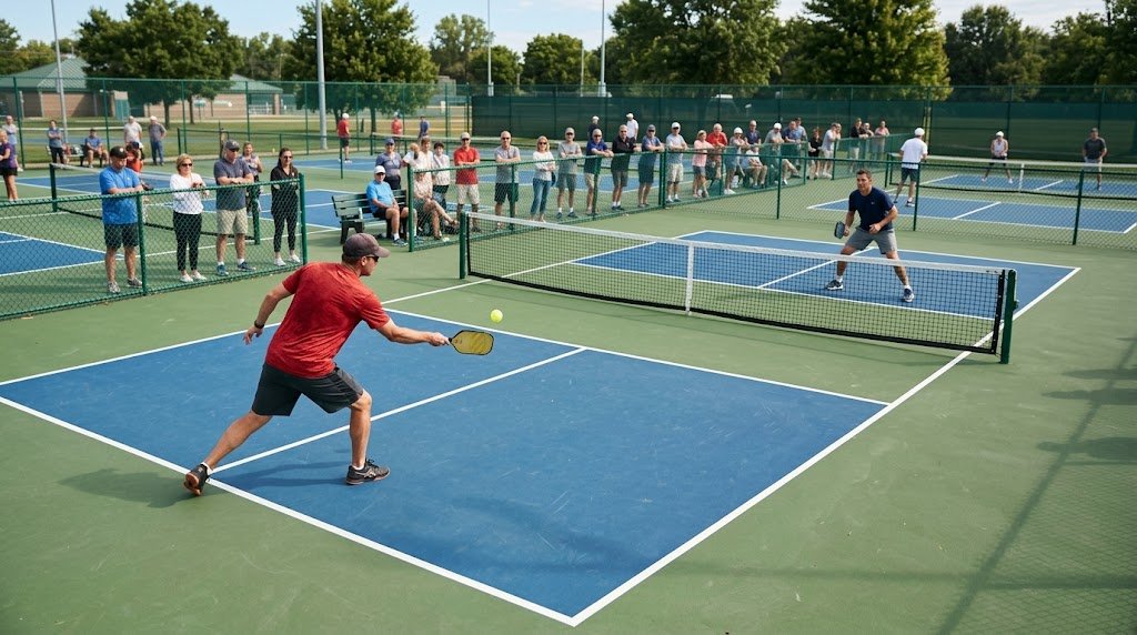 Pickleball editorial illustration