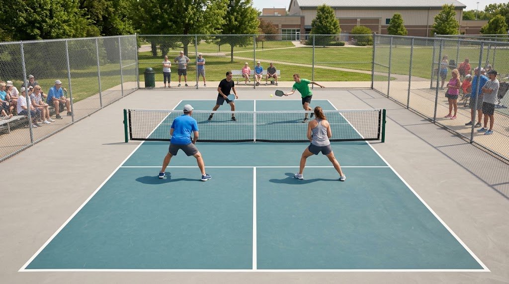 Pickleball editorial artwork