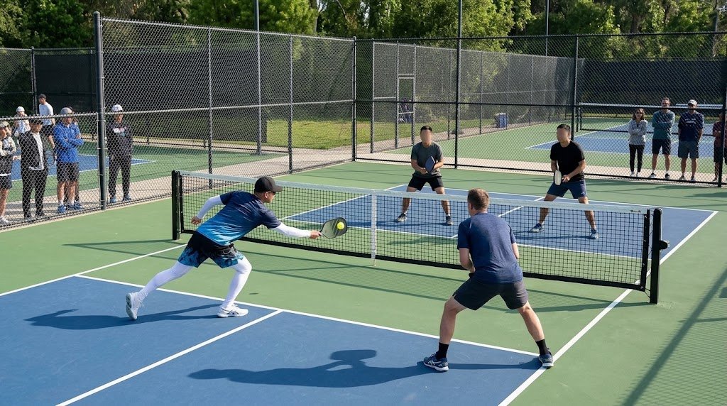 Pickleball editorial illustration