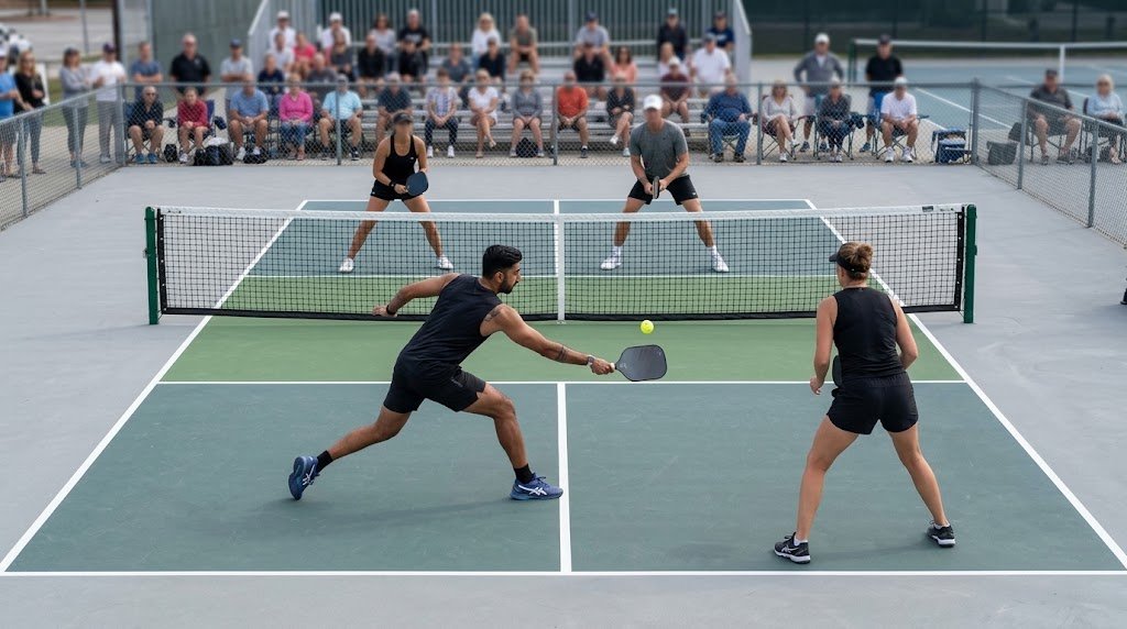 Pickleball editorial artwork