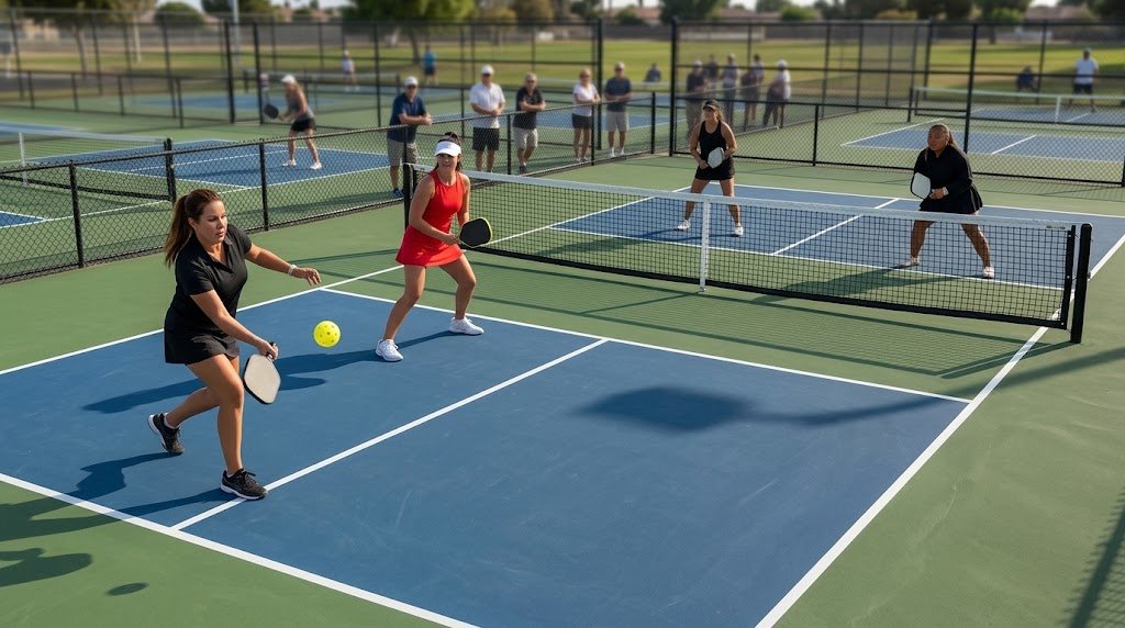 Pickleball editorial illustration