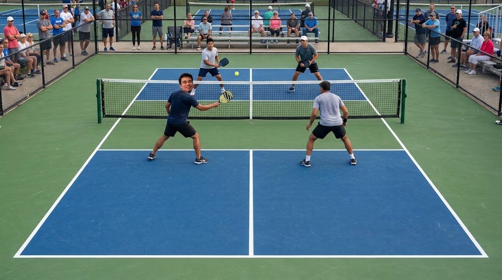 Pickleball editorial artwork