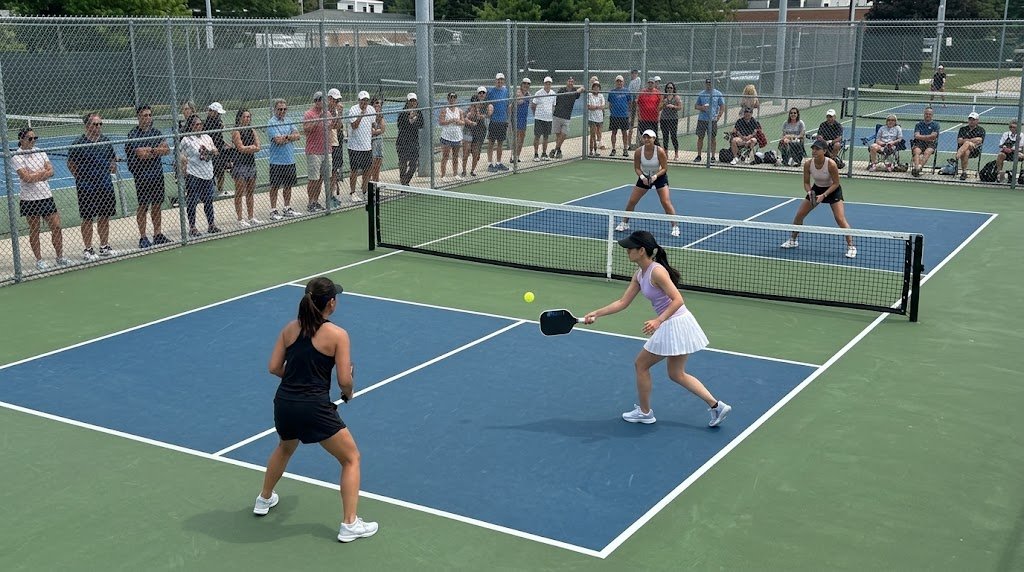 Pickleball editorial artwork