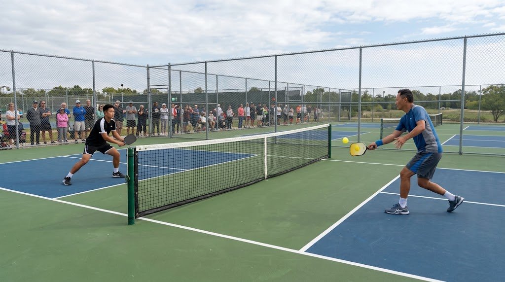 Pickleball editorial illustration