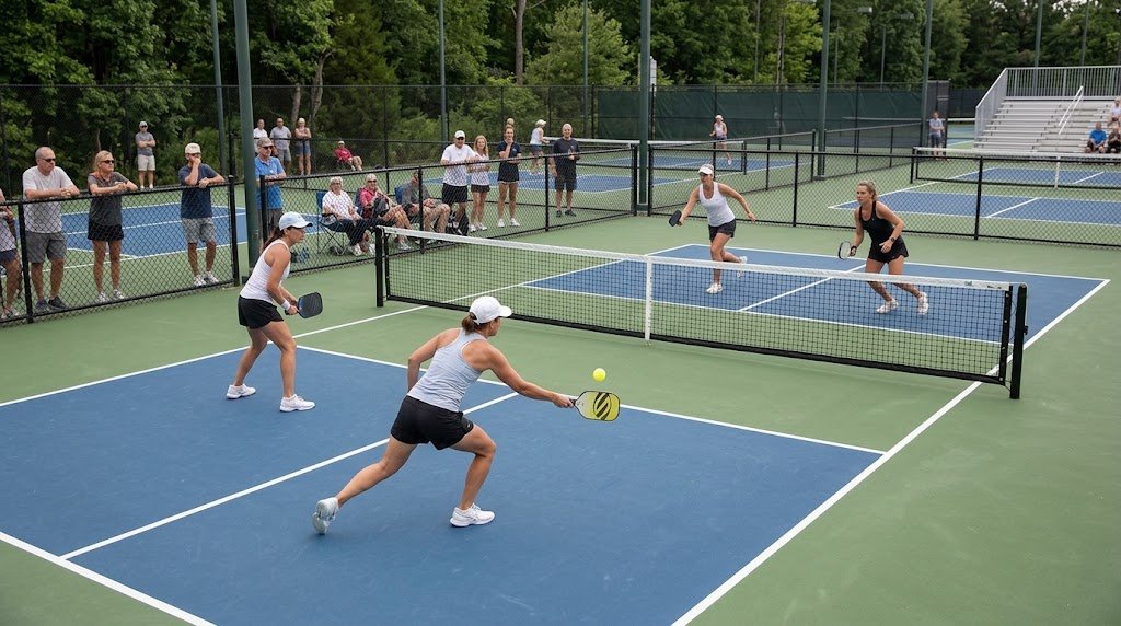 Pickleball editorial artwork