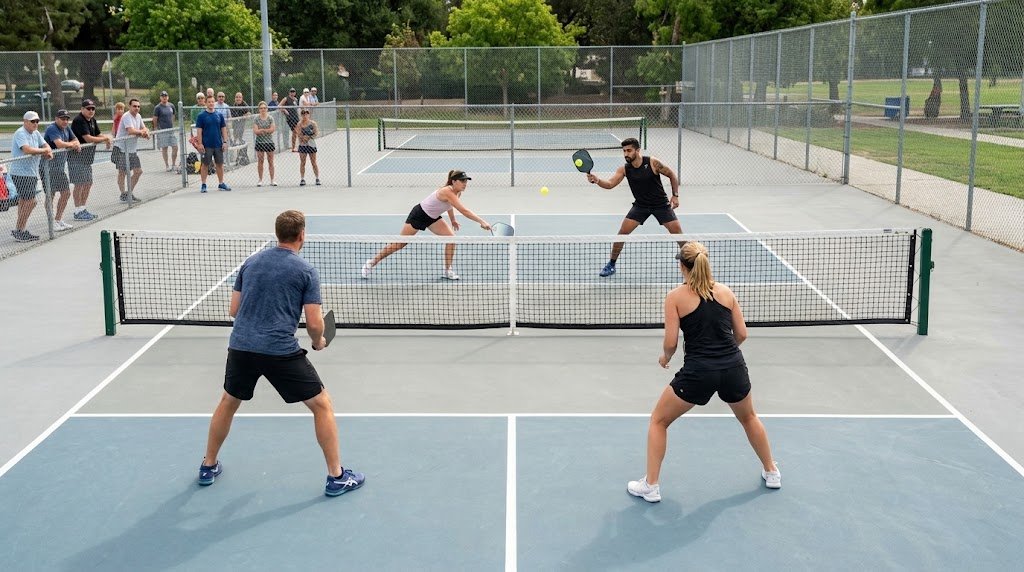 Pickleball editorial artwork