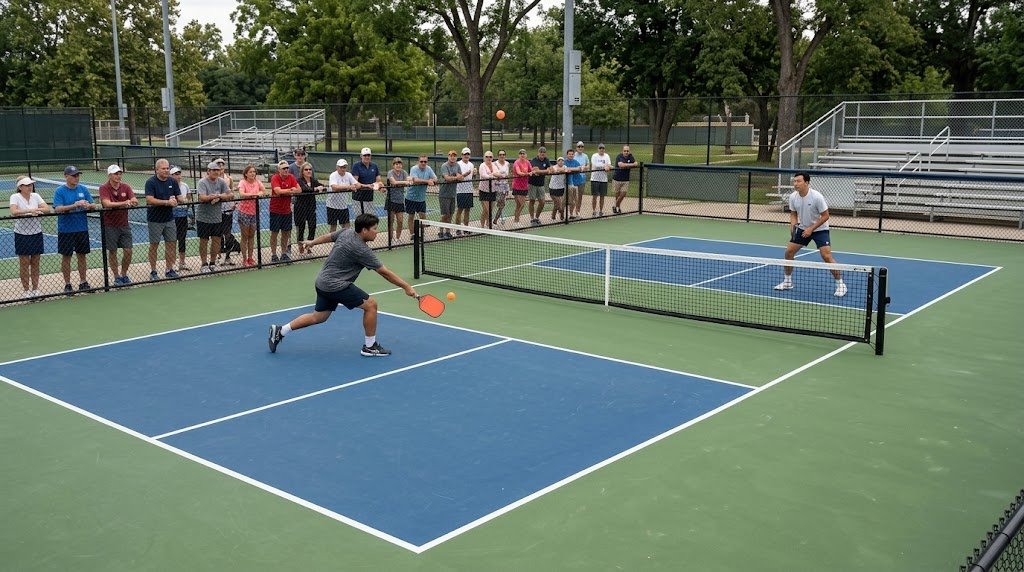 Pickleball editorial illustration