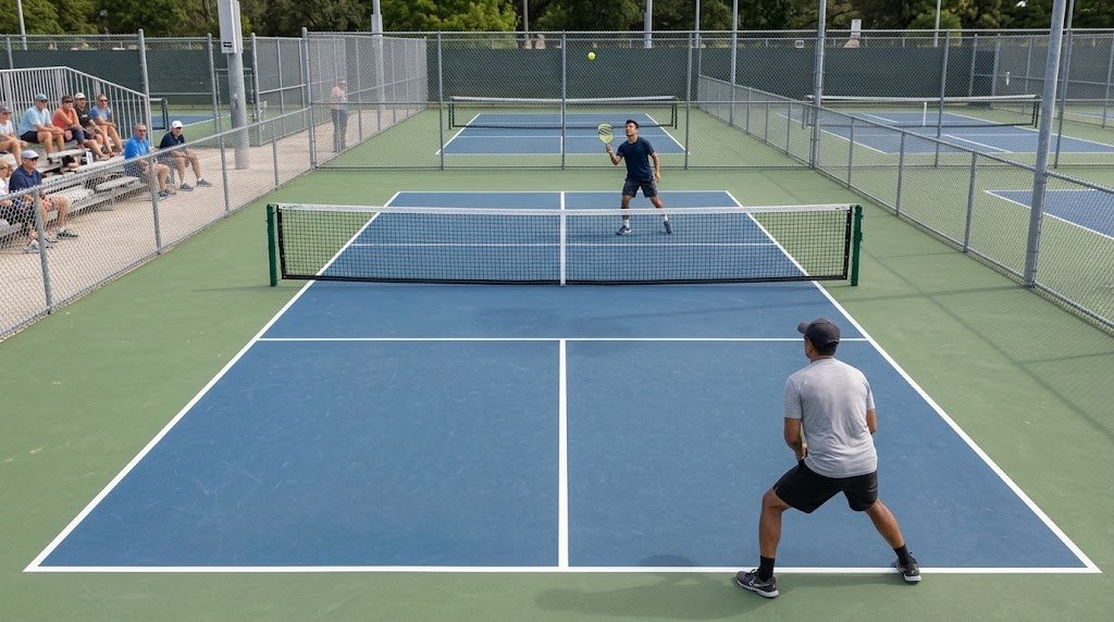 Pickleball editorial illustration