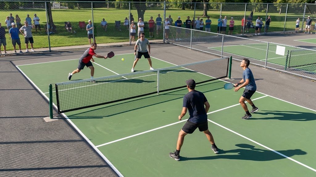 Pickleball editorial illustration