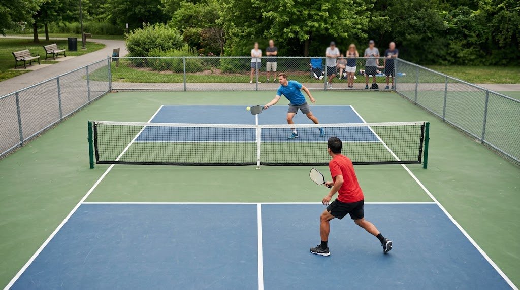 Pickleball editorial artwork