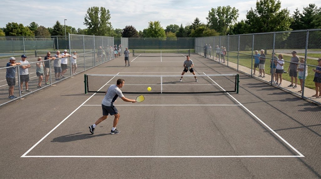 Pickleball editorial artwork