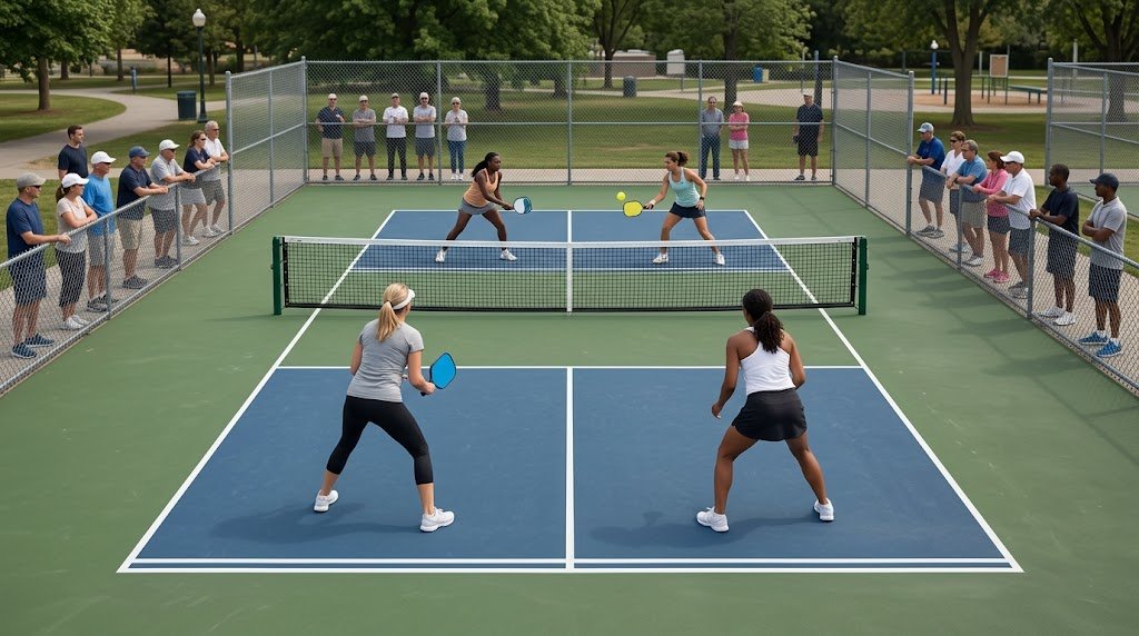 Pickleball editorial illustration