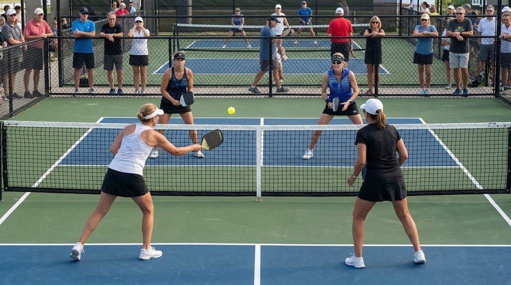 Pickleball editorial artwork