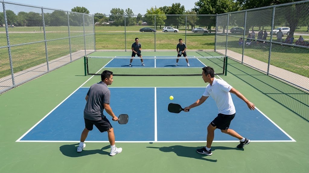 Pickleball editorial illustration
