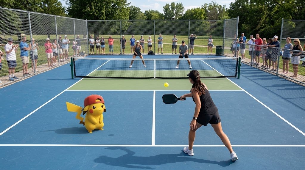 Pickleball editorial artwork