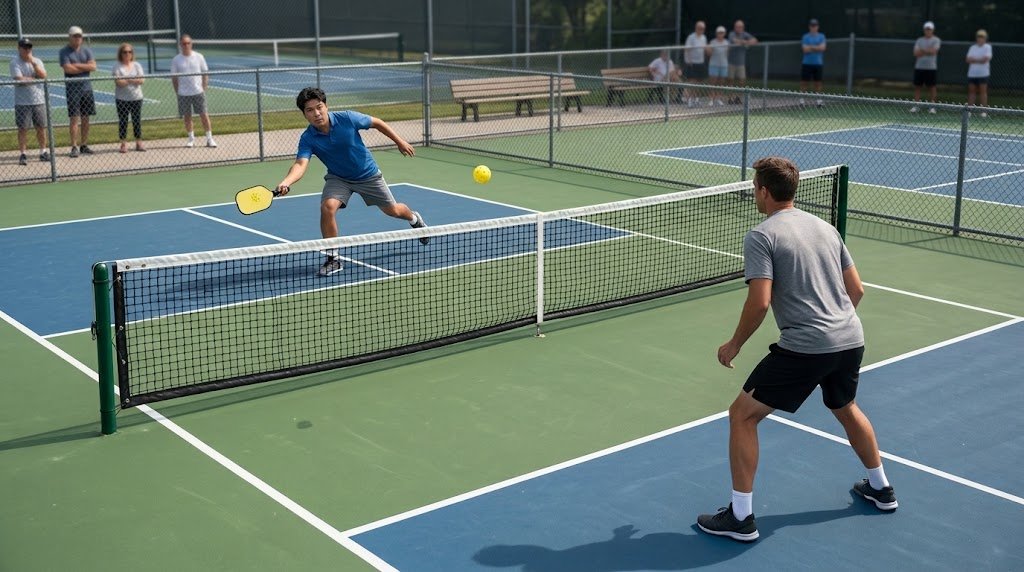 Pickleball editorial illustration