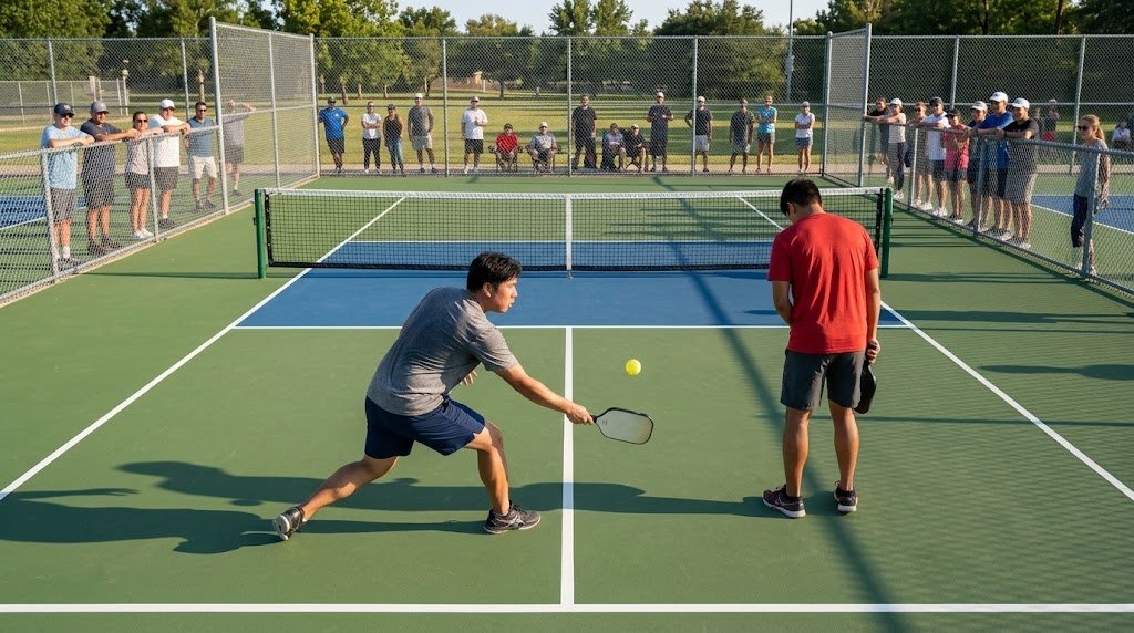 Pickleball editorial illustration